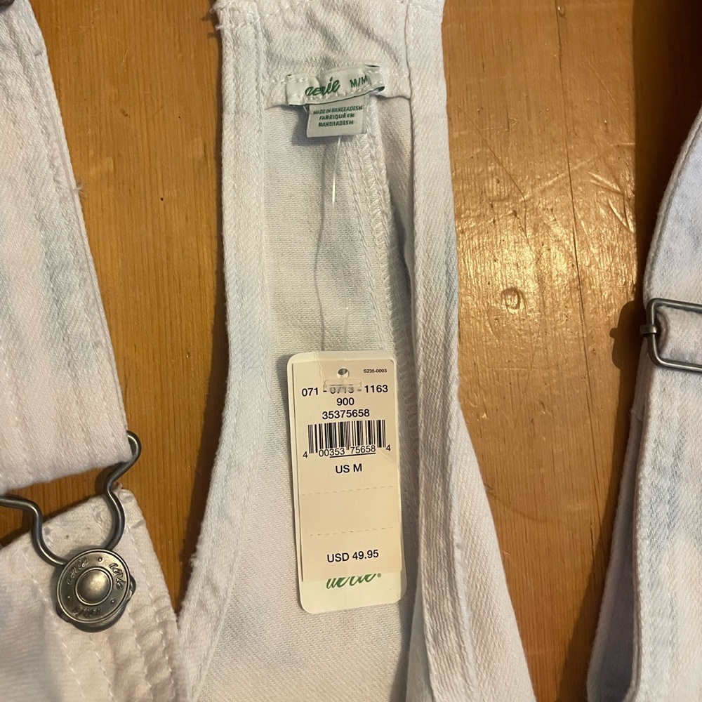 Aerie Werk & Play Denim Tie Dye Short Overalls - Picture 4 of 6